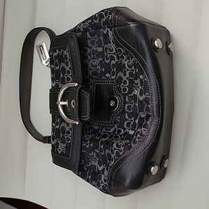 Coach Purse black and silver